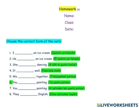 6 - Present Simple with other verbs, affirmative