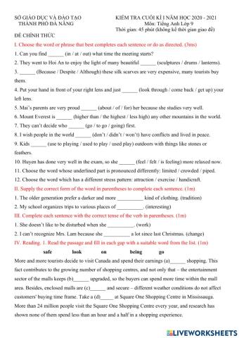 E9 - de thi hoc ki 1 20-21