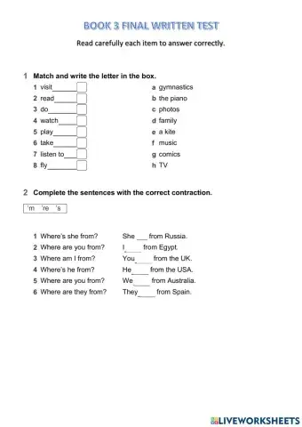 Ff3- final written test