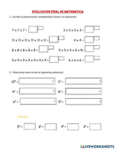 Evaluacion de matematica 3