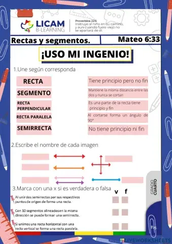 Rectas y segmentos