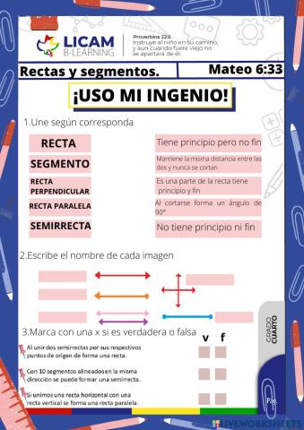 Rectas y segmentos
