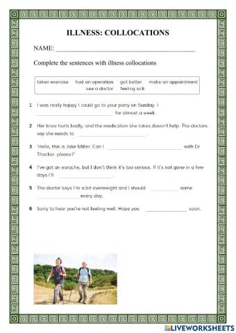 Illness: collocations