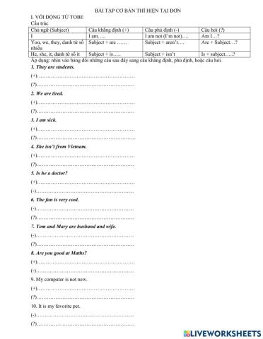 Beginner- simple present