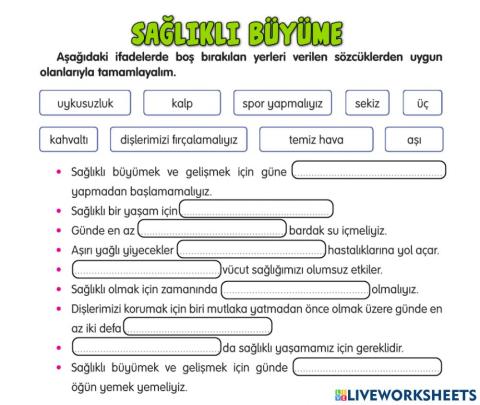Sağlıklı Büyüme