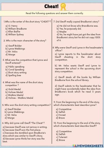 Short Story -Cheat!-