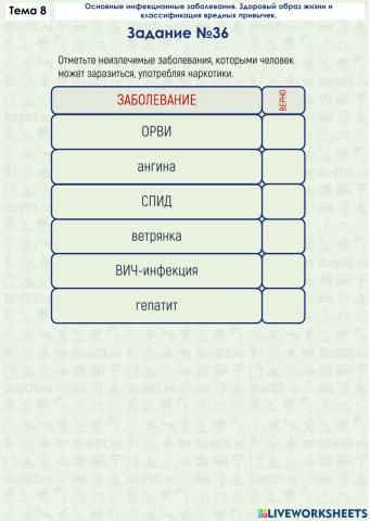Задание ОБЖ 8.36