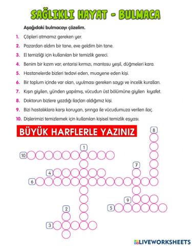 Sağlıklı Hayat-Bulmaca
