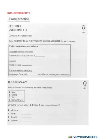 IELTS Listening part 3
