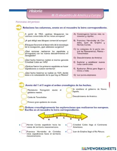 El encuentro entre América y Europa