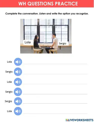 Wh questions with be practice