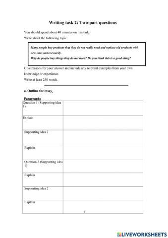 Two part advertisement