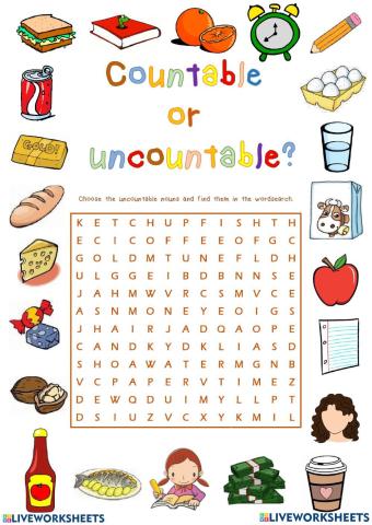 Coubtable and uncountable nouns