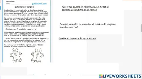 Lectura:El hombre de jengibre