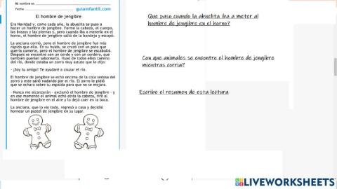 Lectura:El hombre de jengibre