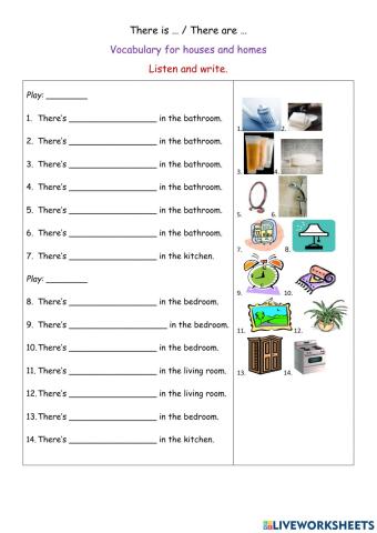 There is, there are, houses and homes