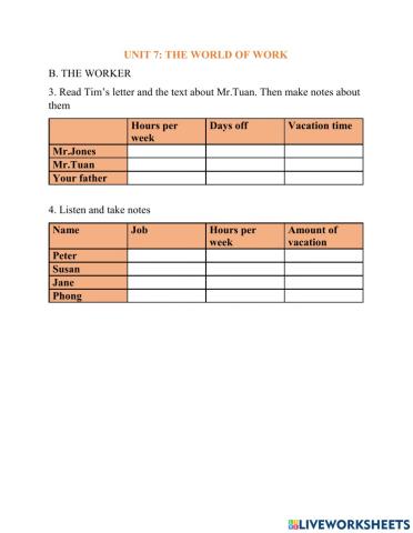 English 7 - Unit 7 - B3,4