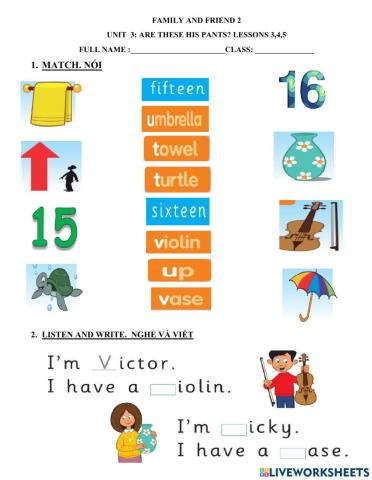 Lớp 2-Unit3- Lessons 3,4,5