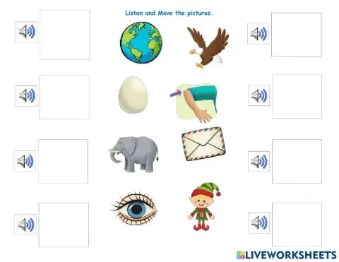 Listen and match Letter E