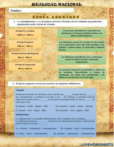 Época aborigen del ecuador