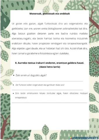 Moneroak, protistoak eta onddoak