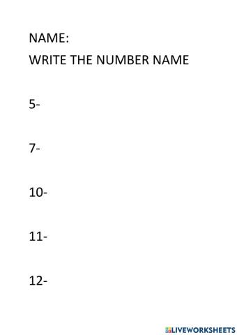 Number names