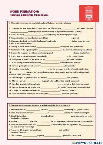 Forming-adjectives-from-nouns-grammar-drills-oneonone-activities-tests-119104