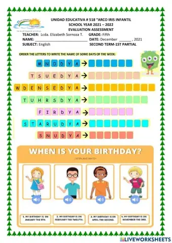 Prepositions of time