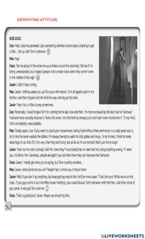 READING IDENTIFYING ATTITUDE