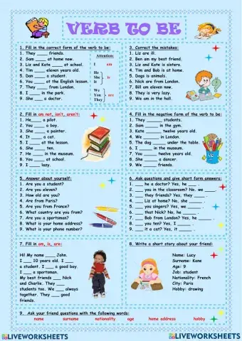 Verb forms in present simple tense