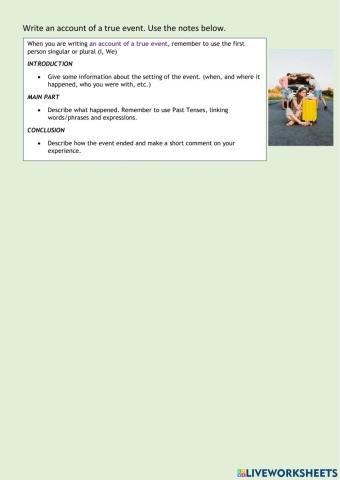 An account of a true event