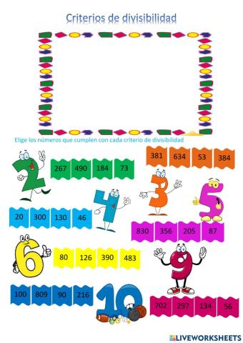 Criterios de divisibilidad