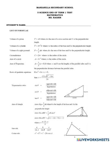 5 Science EOT1 Paper 2