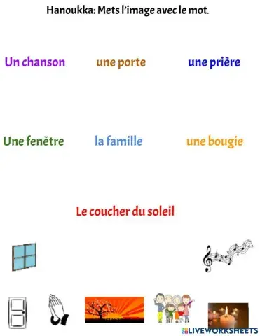 Le Vocabulaire de Hanoukka