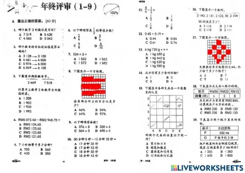 3年级数学总复习