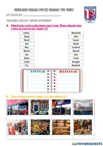Fifth Grade Exam VII Unit