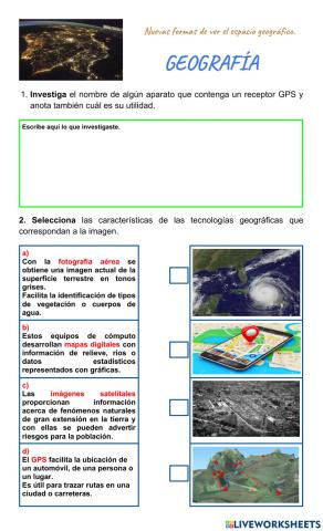 Nuevas tecnologías geográficas