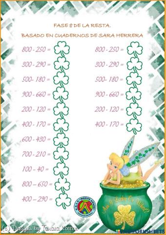 Fase 8 de la resta