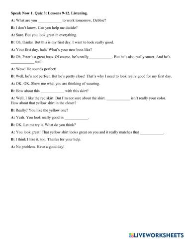 SN1- Quiz3 (Listening)