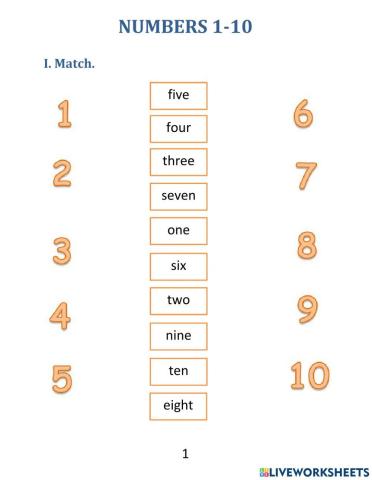 Practise numbers 1 to 10