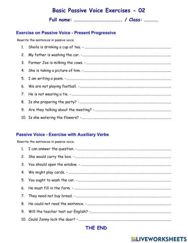 Passive voice -Basic 02