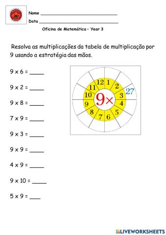 Multiplicação por 9