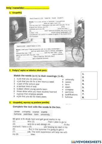 Jobs and present perfect