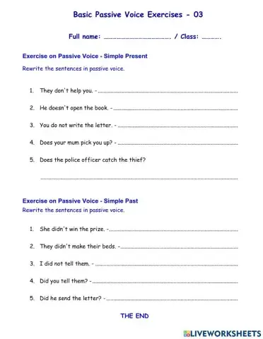 Passive voice -Basic 03