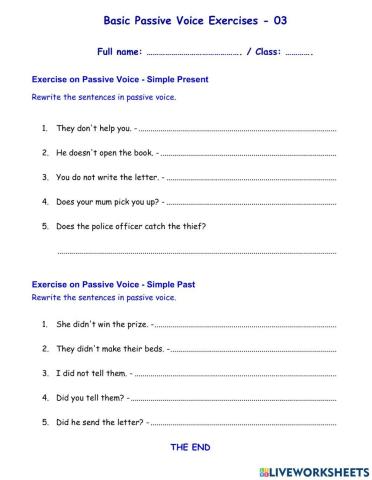 Passive voice -Basic 03
