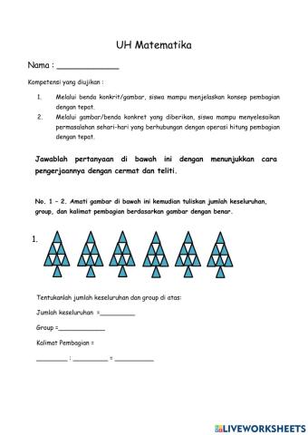 UH Matematika Pembagian