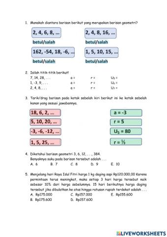 Barisan Geometri