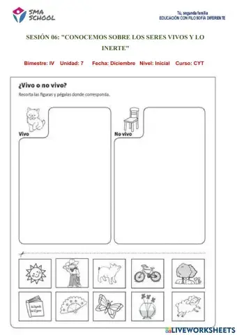 Los seres vivos y lo inerte