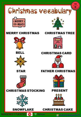 Christmas vocabulary 2nd grade