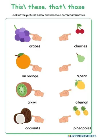 This these, that those